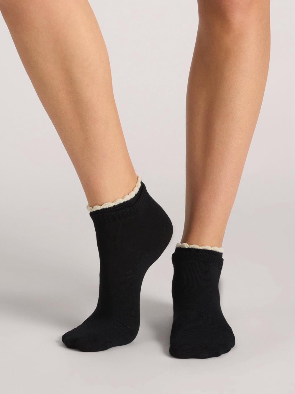 Black Ted Baker 3 Pack Scalloped Low Cut Ankle Women Socks | Canada  ACV-047538