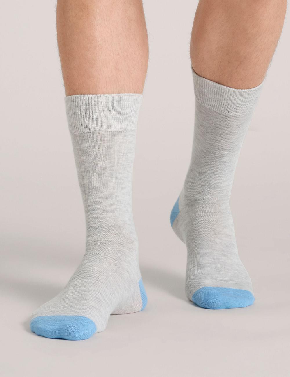 Black Ted Baker 6 Pack Contrast Heel Toe Crew Men Socks | Canada  ZVS-674308