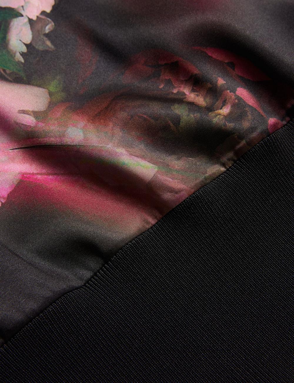 Black Ted Baker ASTHAA - Floral Woven Front Short Sleeve Top Women Blouses | Canada  BYZ-483926