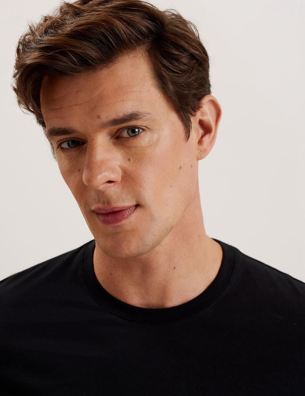 Black Ted Baker BEXLI - Regular Fit Long Sleeve Cotton Men T-Shirts | Canada  PTI-614095