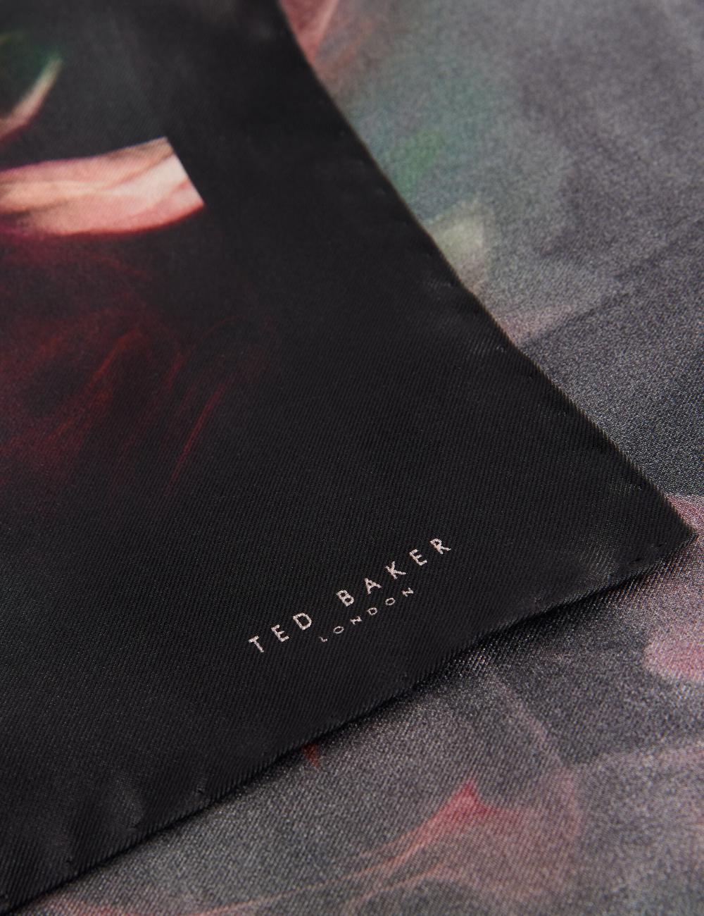 Black Ted Baker DALLASE - Smokey Floral Print Silk Pocket Men Pocket Squares | Canada  HAR-364182