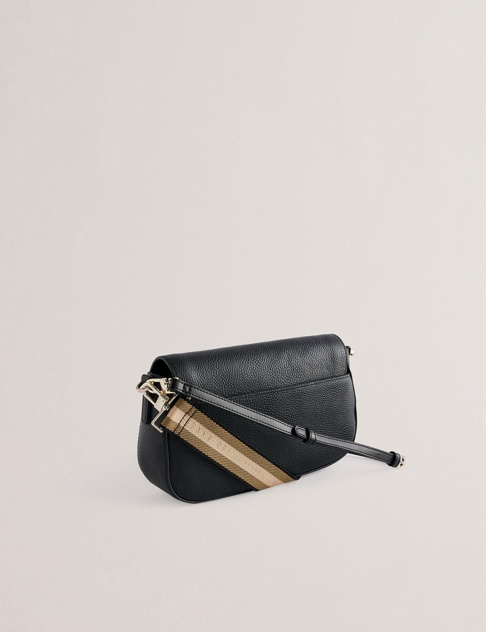 Black Ted Baker DARILIE - Leather Webbing East West Satchel Women Satchel Bags | Canada  INE-569840
