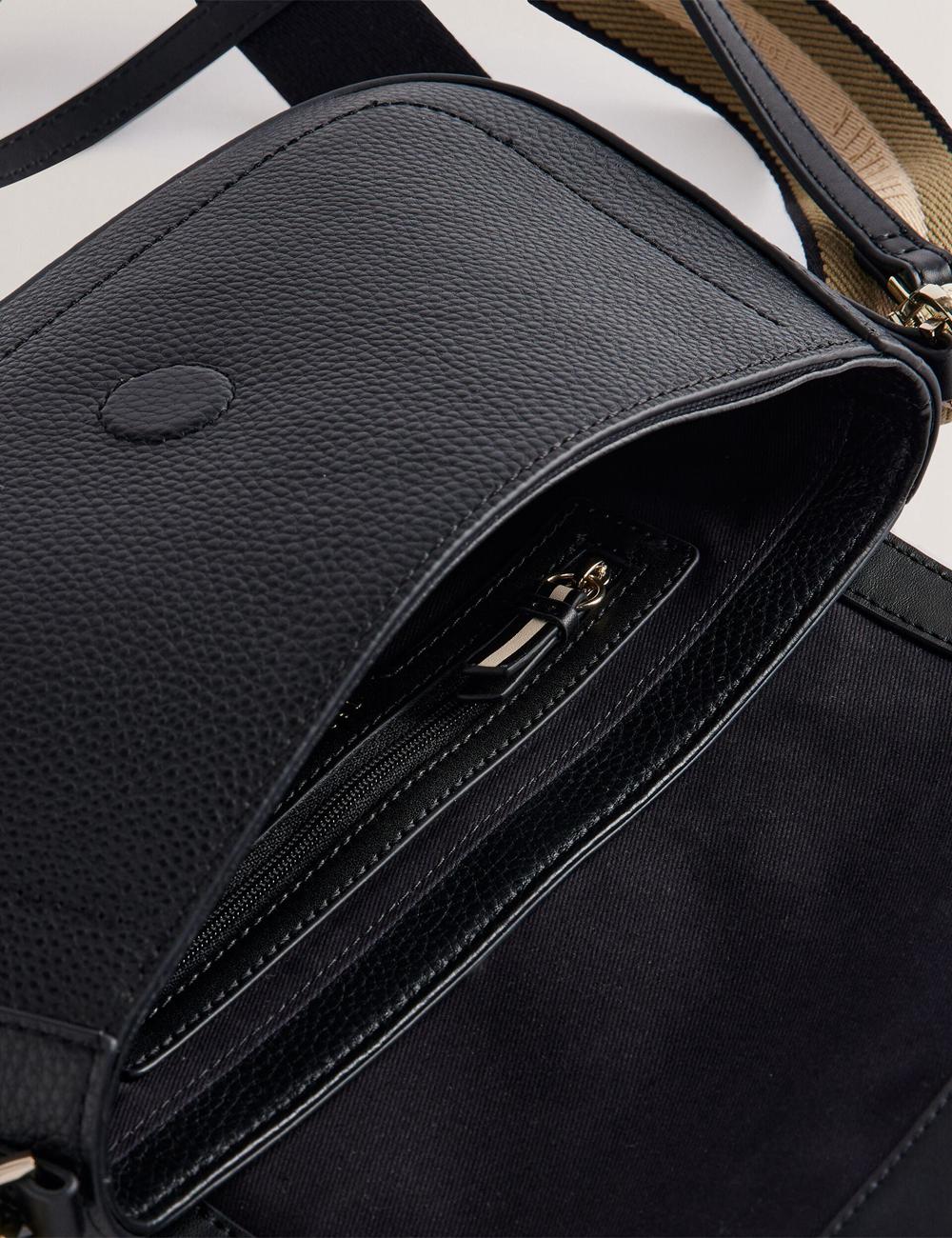 Black Ted Baker DARILIE - Leather Webbing East West Satchel Women Satchel Bags | Canada  INE-569840