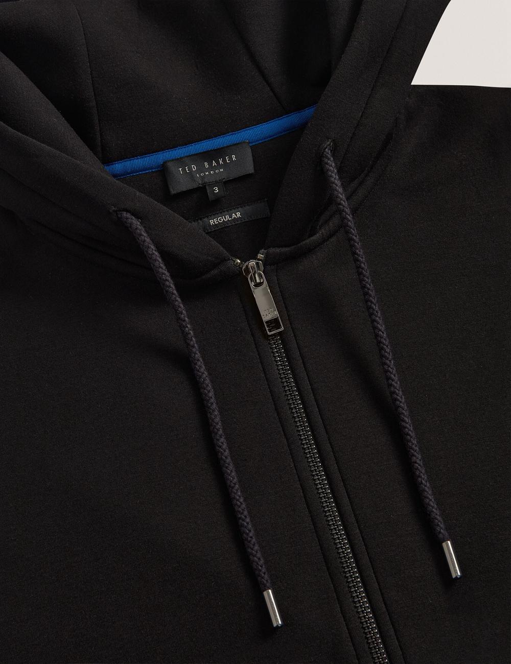Black Ted Baker EPIO - Zip Through Neoprene Men Hoodies | Canada  VTD-317462
