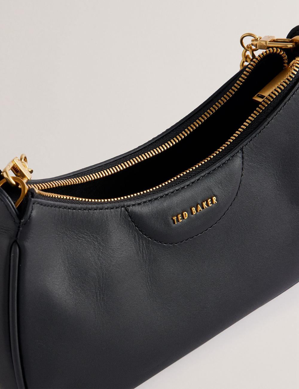 Black Ted Baker ESSIY - Leatheruette With Webbing Strap Women Shoulder Bags | Canada  QEO-079638