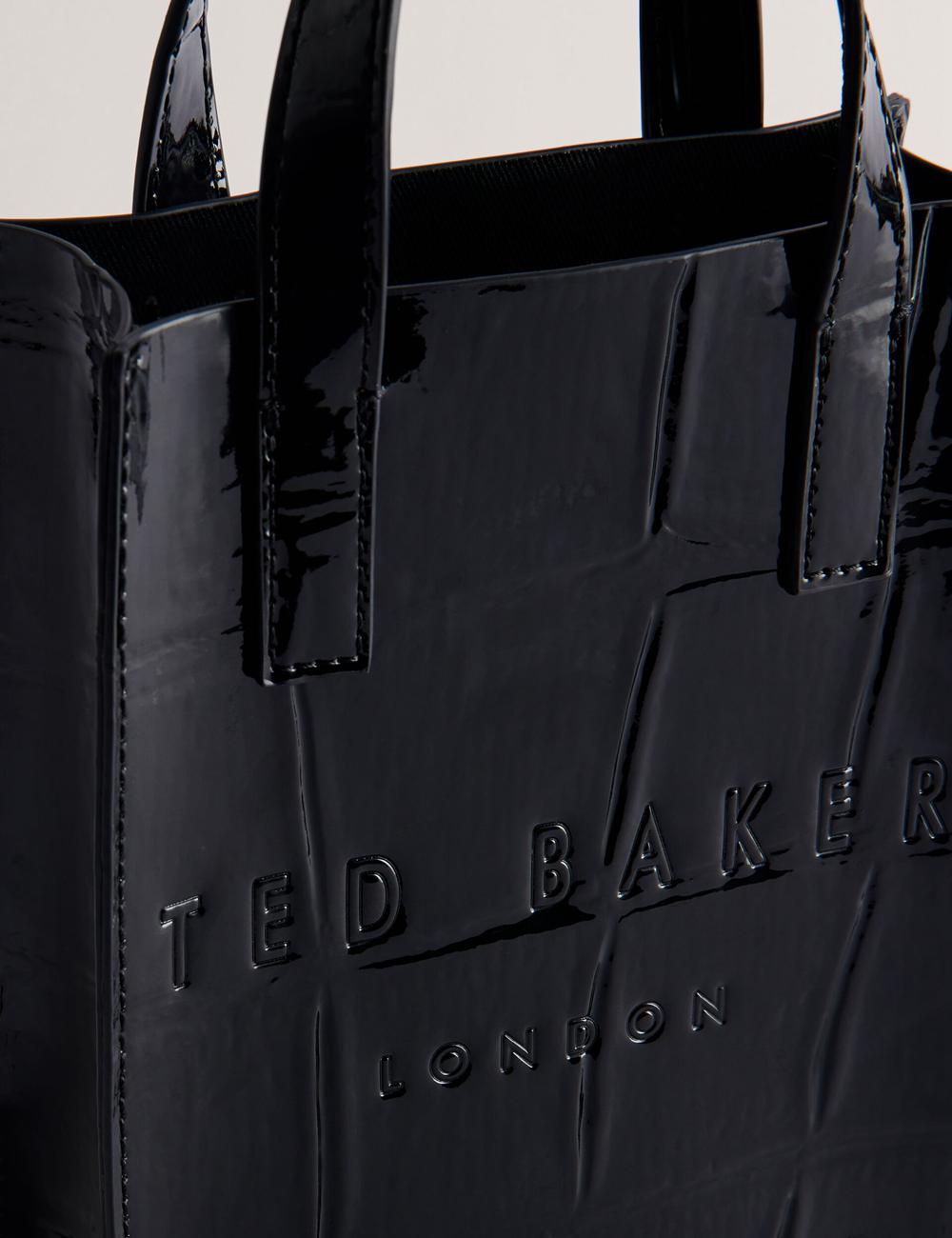 Black Ted Baker GATOCON - Mini Croc Effect Patent Women Tote Bags | Canada  NIT-792803