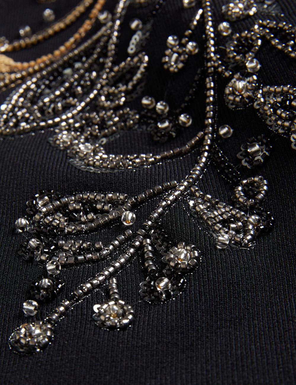 Black Ted Baker HEATHRR - One Shoulder Embellished Detail Women Tops | Canada  ZJC-497061