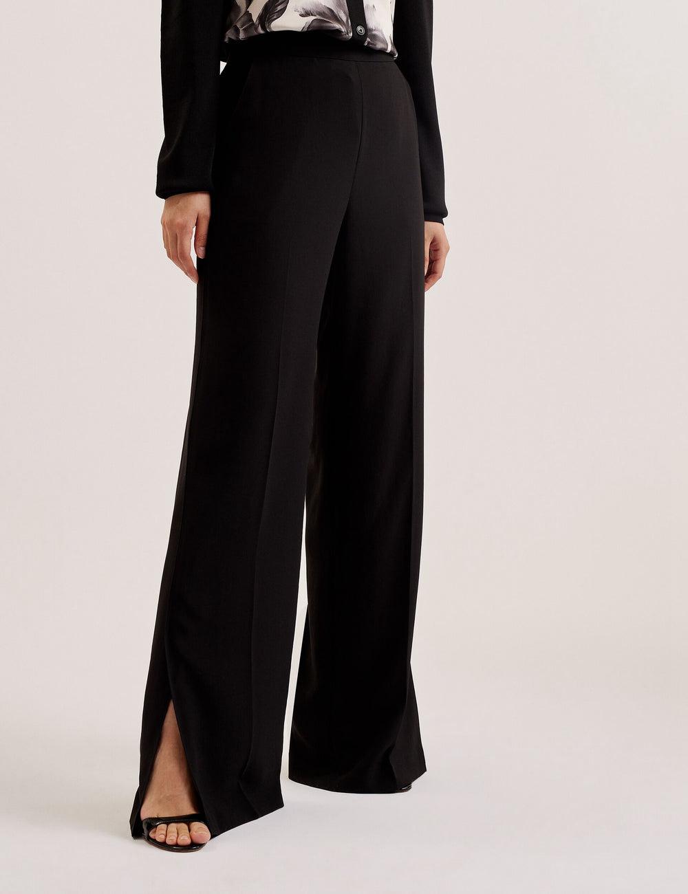 Black Ted Baker INUT - Tailored High Waist Wide Leg Women Trousers | Canada  TXA-763592