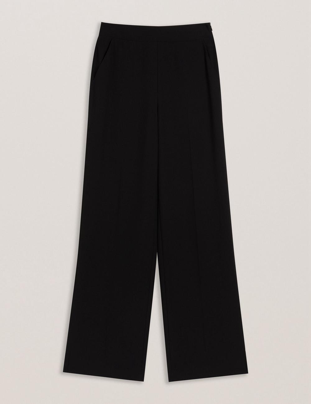 Black Ted Baker INUT - Tailored High Waist Wide Leg Women Trousers | Canada  TXA-763592