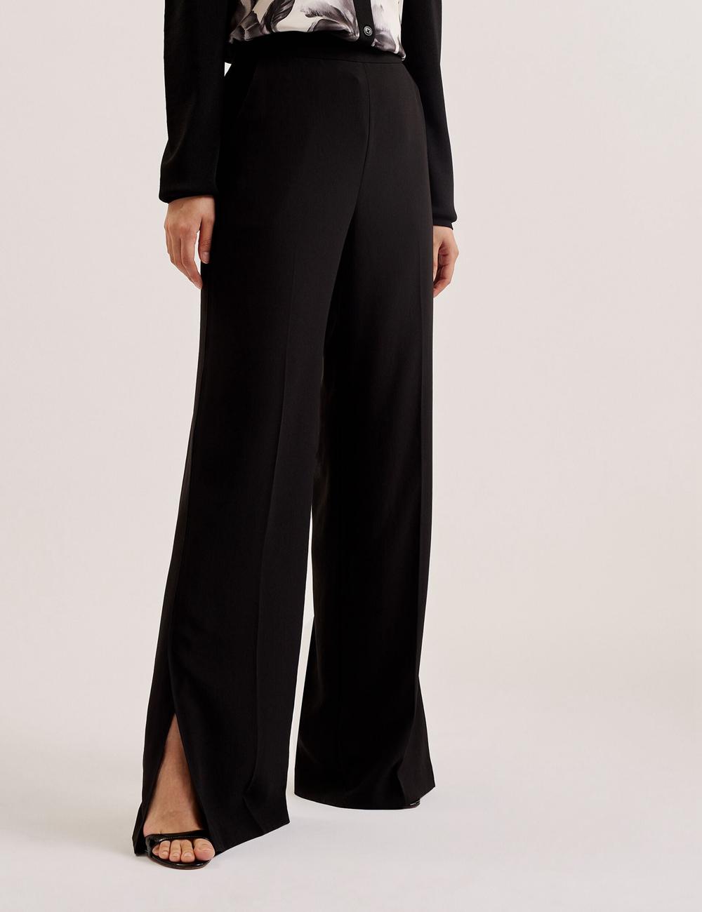 Black Ted Baker INUT - Tailored High Waist Wide Leg Women Trousers | Canada  TXA-763592