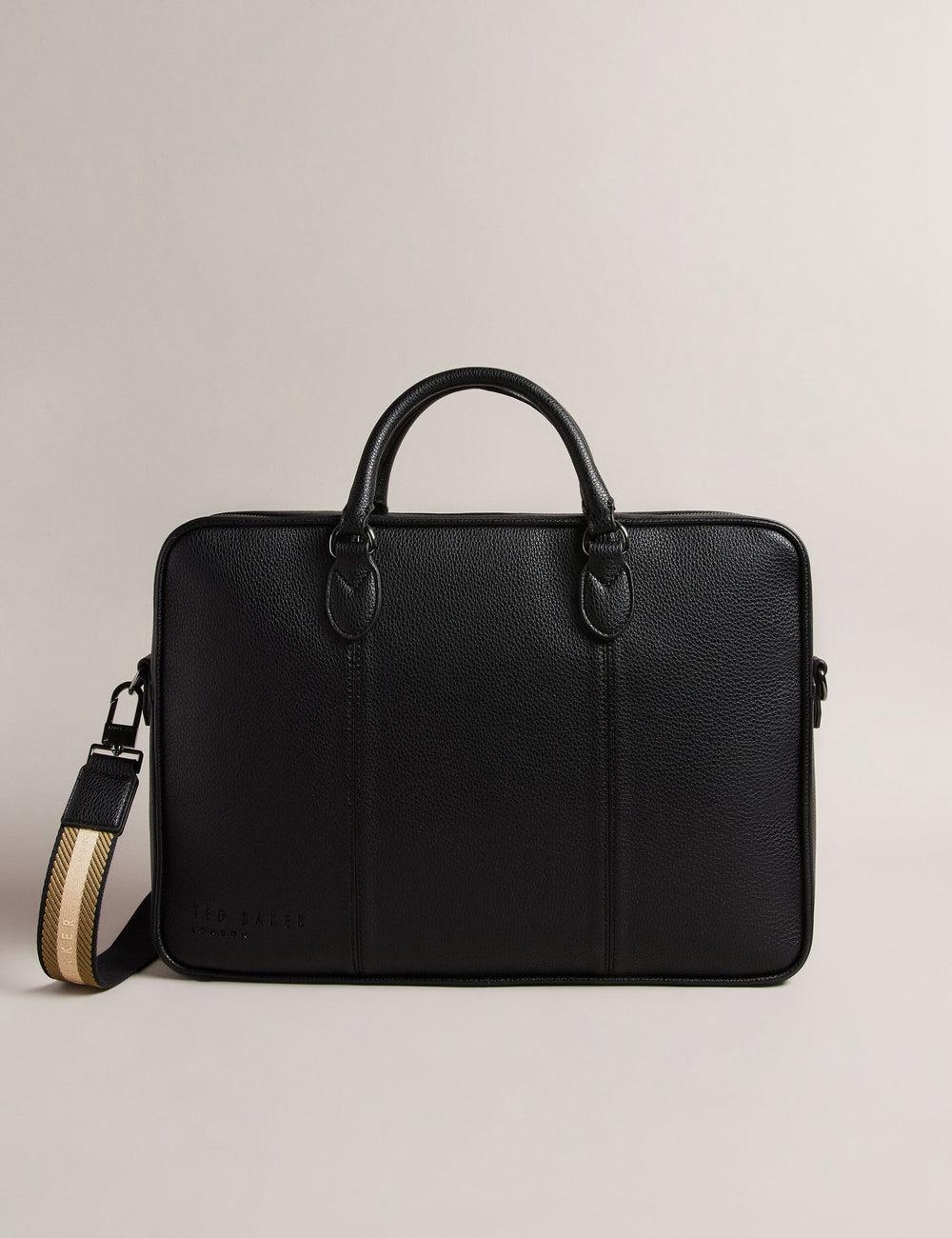Black Ted Baker KADEN - Branded Webbing PU Leather Document Men Shoulder Bags | Canada  FRK-017589