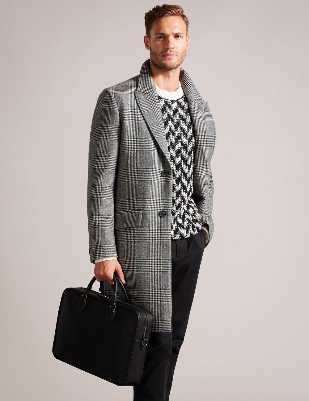 Black Ted Baker KADEN - Branded Webbing PU Leather Document Men Shoulder Bags | Canada  FRK-017589