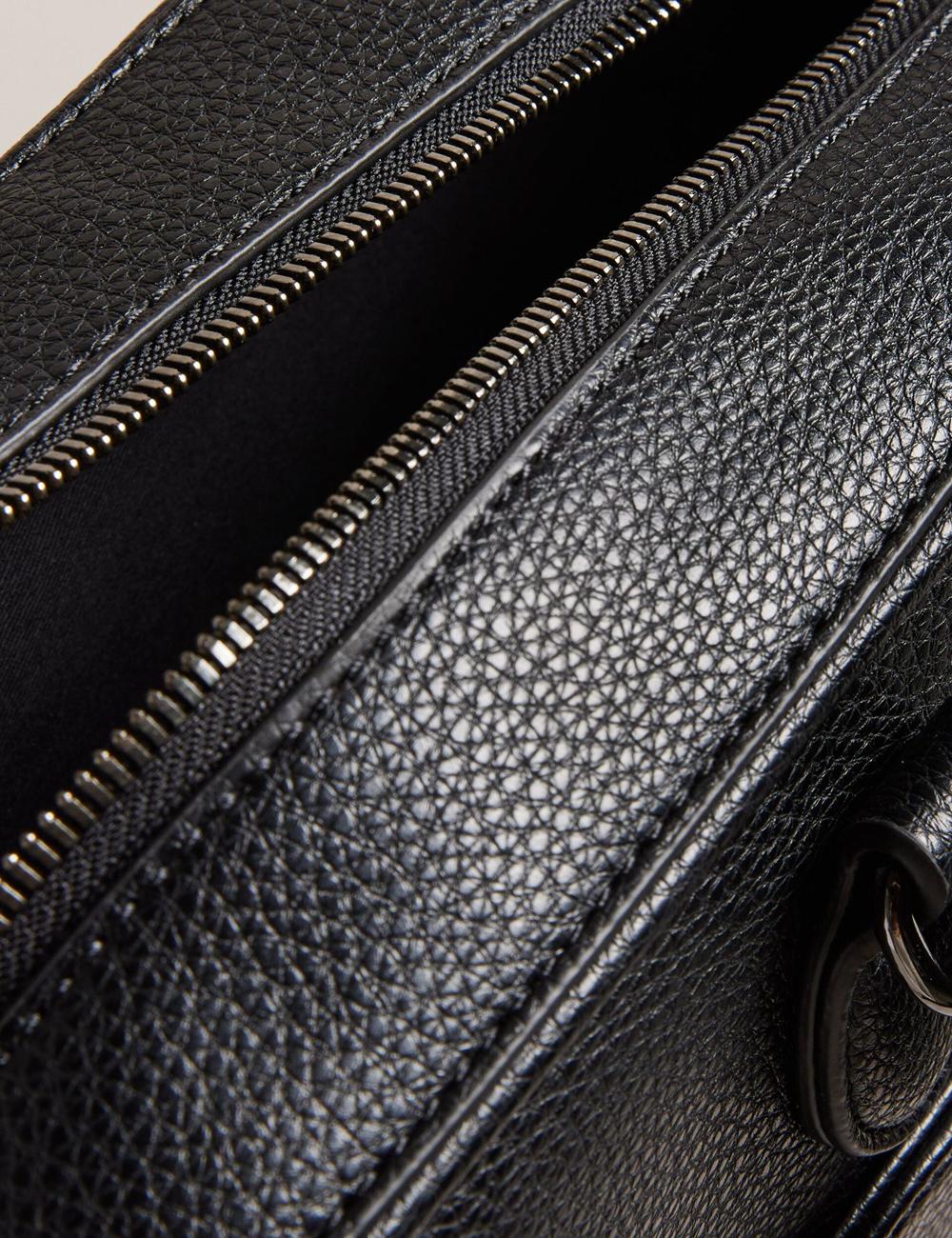 Black Ted Baker KADEN - Branded Webbing PU Leather Document Men Shoulder Bags | Canada  FRK-017589