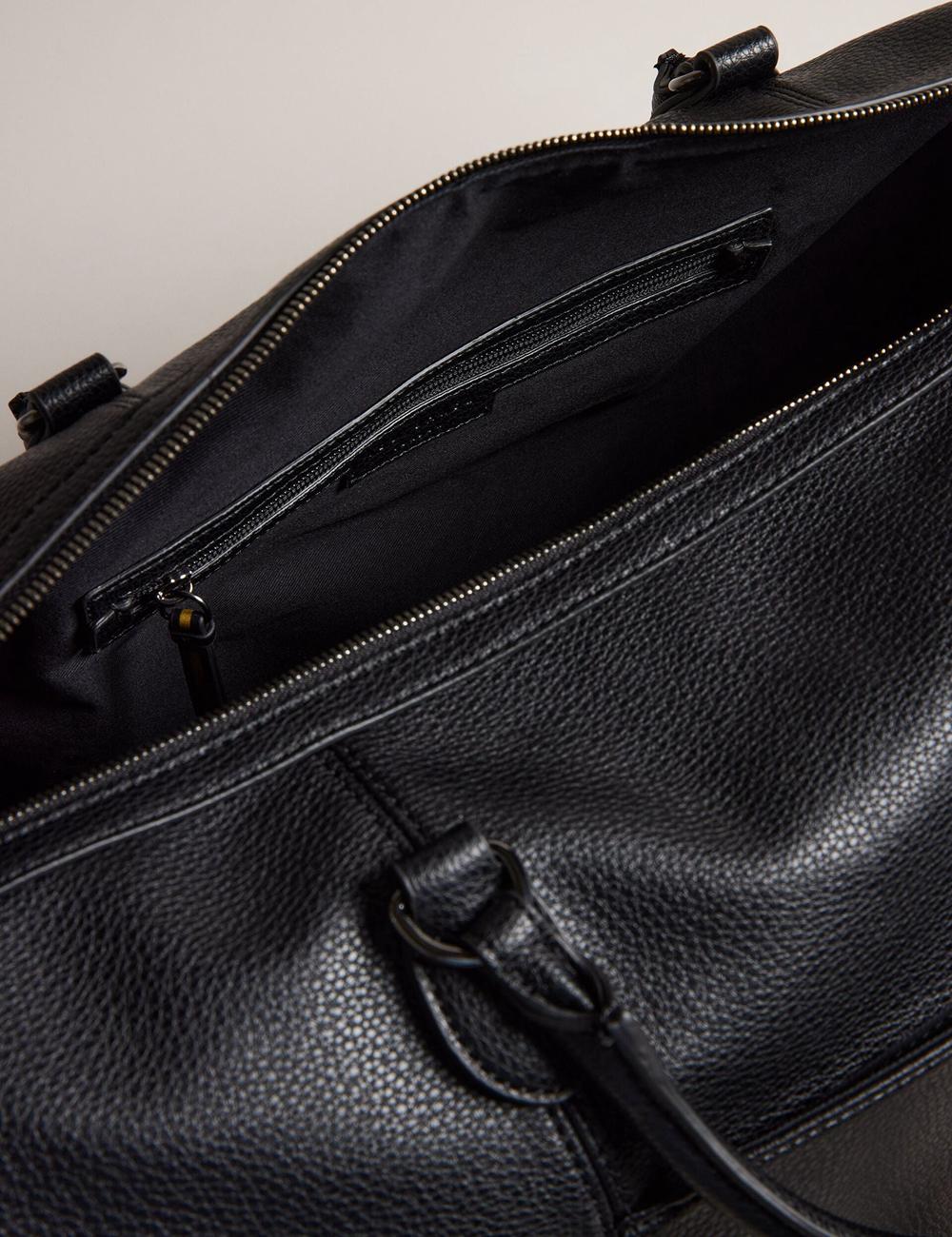 Black Ted Baker KALVIN - Webbing Faux Leather Men Holdall Bags | Canada  EYS-052146