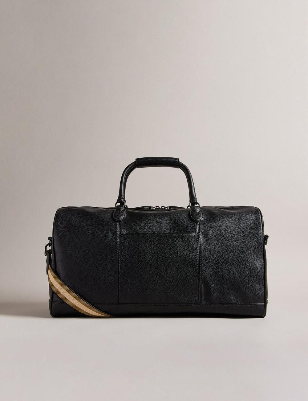 Black Ted Baker KALVIN - Webbing Faux Leather Men Holdall Bags | Canada  EYS-052146