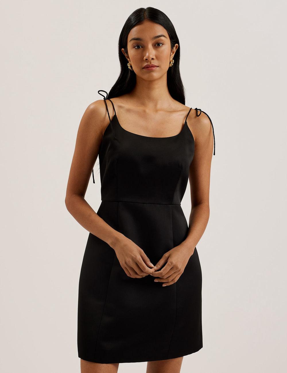 Black Ted Baker KAVALA - Strap Square Neck Women Mini Dresses | Canada  AVQ-361827