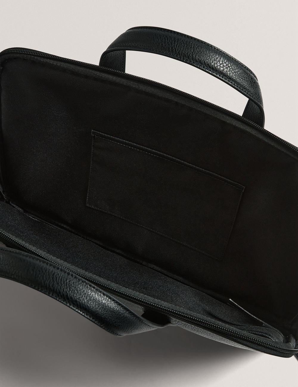 Black Ted Baker KEDRIK - Stripe Detail Faux Leather Men Document Bags | Canada  XGC-462135