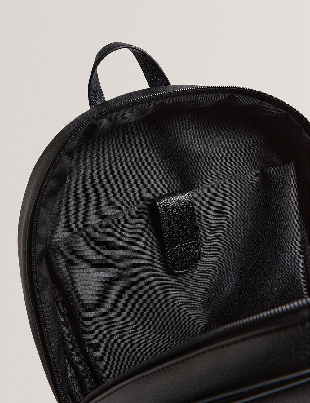 Black Ted Baker KEVIIN - Faux Leather Striped Panel Men Backpacks | Canada  WXV-532049