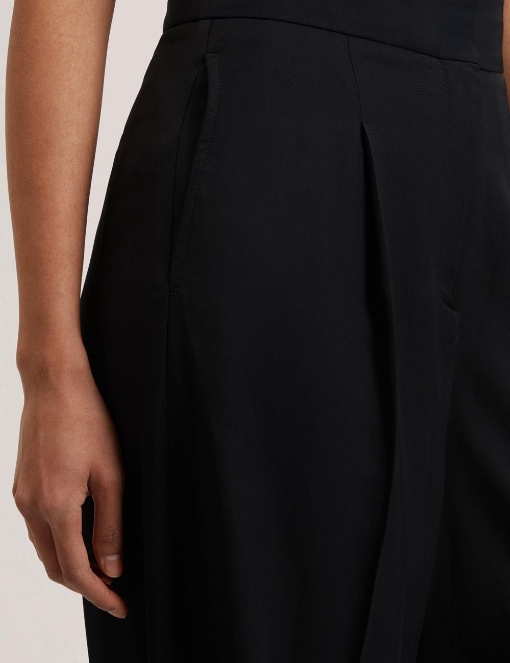 Black Ted Baker KIOLLI - Wool Blend Barrel Leg Tailored Women Trousers | Canada  CLG-728965