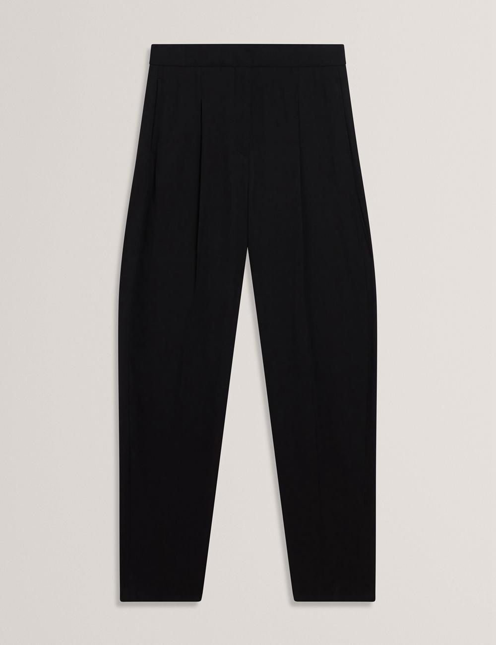 Black Ted Baker KIOLLI - Wool Blend Barrel Leg Tailored Women Trousers | Canada  CLG-728965