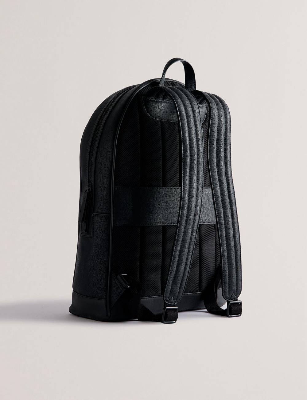 Black Ted Baker LANSEN - Textured Bonded Leather Men Backpacks | Canada  YKQ-487623