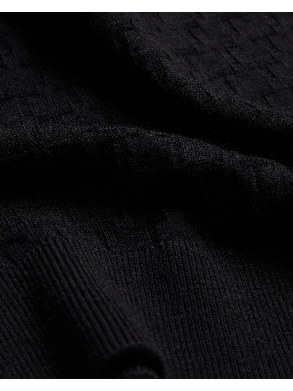 Black Ted Baker LOUNG - Textured T Knit Crew Neck Men Jumpers | Canada  AKM-210469