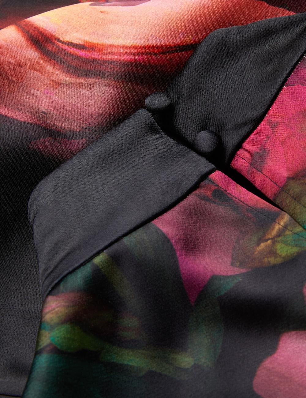 Black Ted Baker LOUSIOS - Printed Neck Wide Leg Women Jumpsuits | Canada  VND-041398