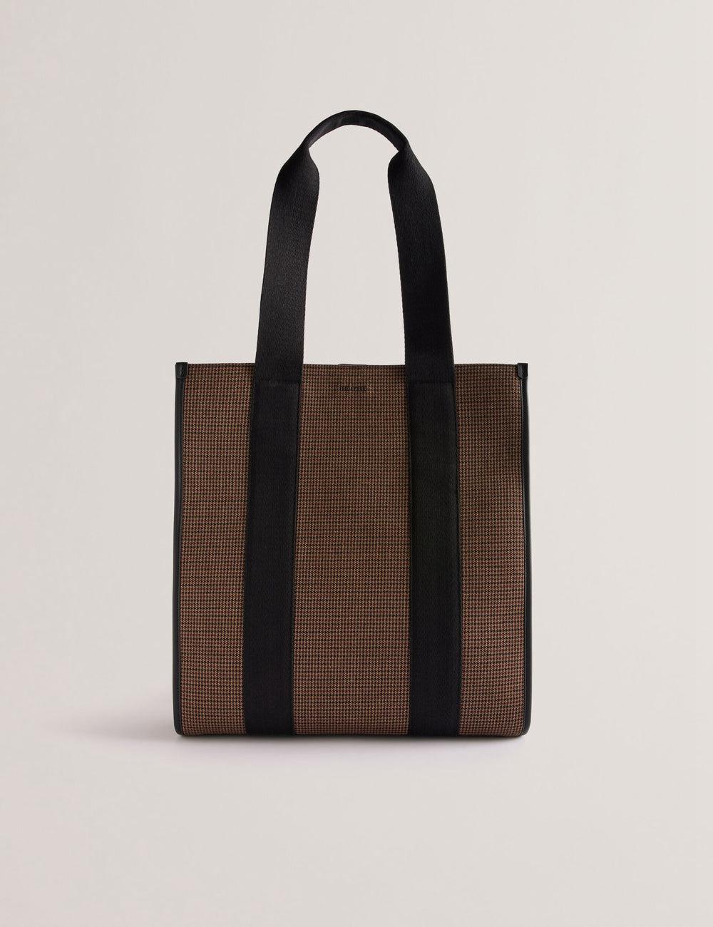 Black Ted Baker MALLICK - Check Wool Blend Tall Men Tote Bags | Canada  TKH-319048