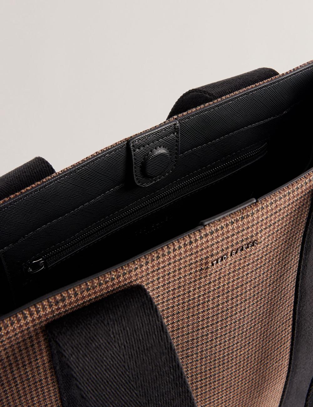 Black Ted Baker MALLICK - Check Wool Blend Tall Men Tote Bags | Canada  TKH-319048