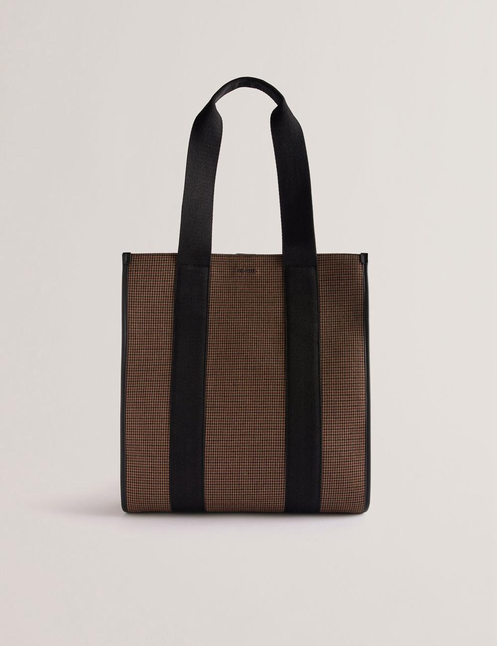 Black Ted Baker MALLICK - Check Wool Blend Tall Men Tote Bags | Canada  TKH-319048