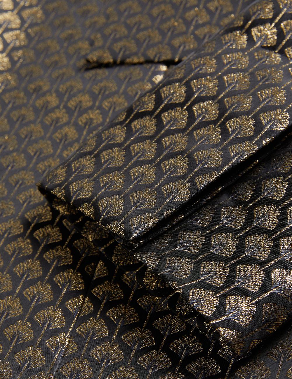 Black Ted Baker MANGU - Tailored Metallic Jacquard Fitted Women Blazers | Canada  ESG-318675