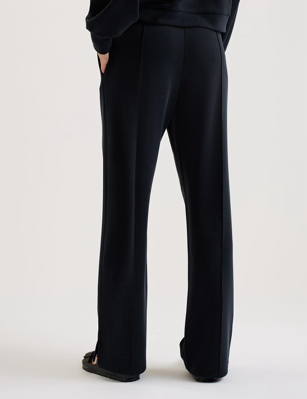 Black Ted Baker NOWELLL - Straight Leg Joggers With Split Hem Women Joggers | Canada  RYJ-593780