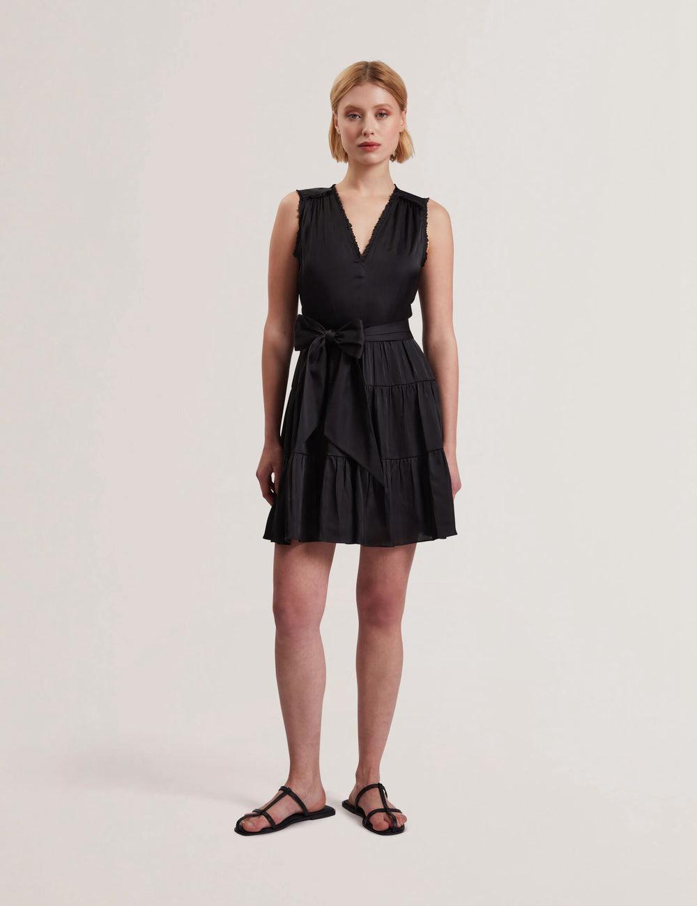 Black Ted Baker OTIANA - Sleeveless Waistred Women Mini Dresses | Canada  ODE-678159
