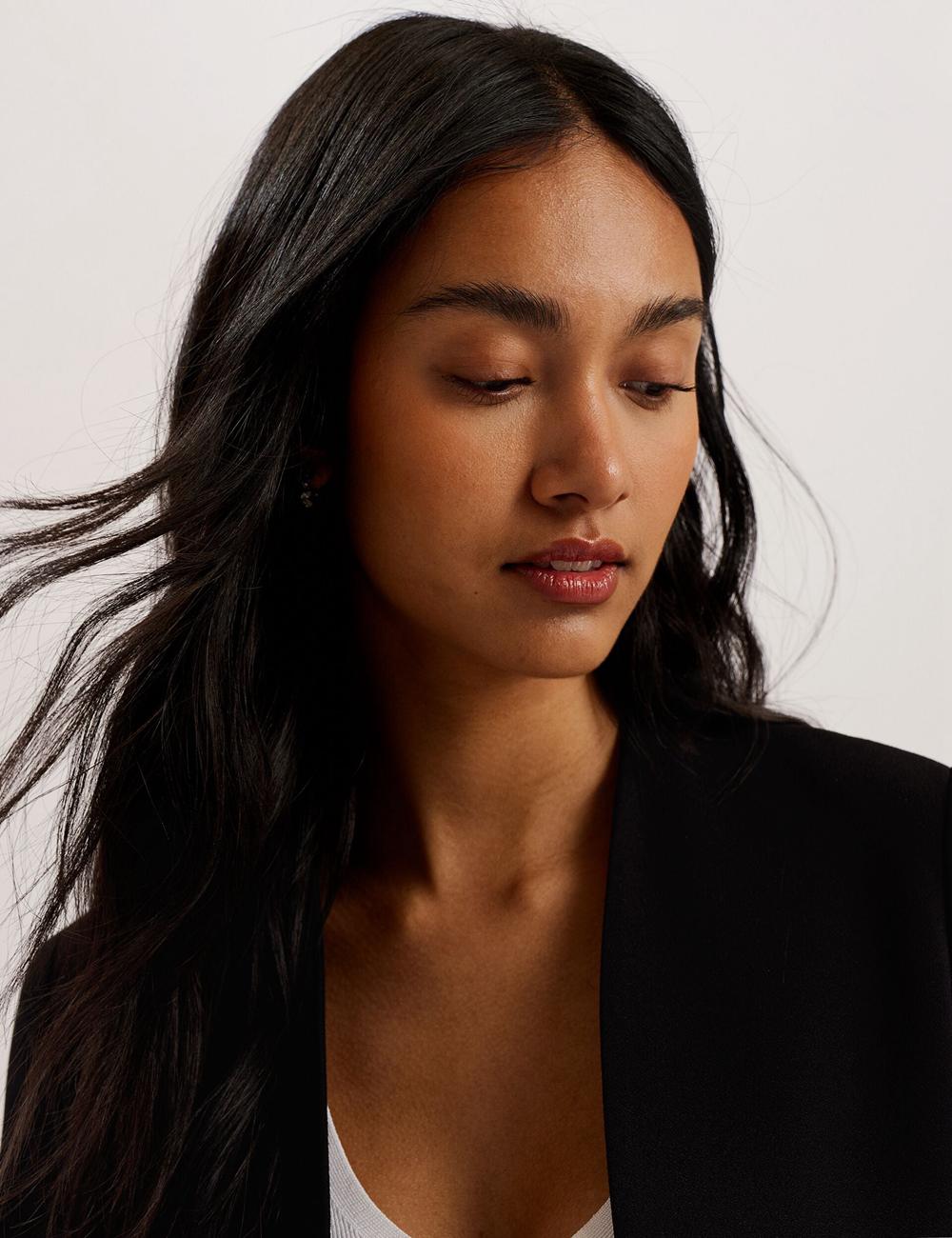 Black Ted Baker POPSY - 3/4 Sleeve Crop Women Blazers | Canada  YLB-596328