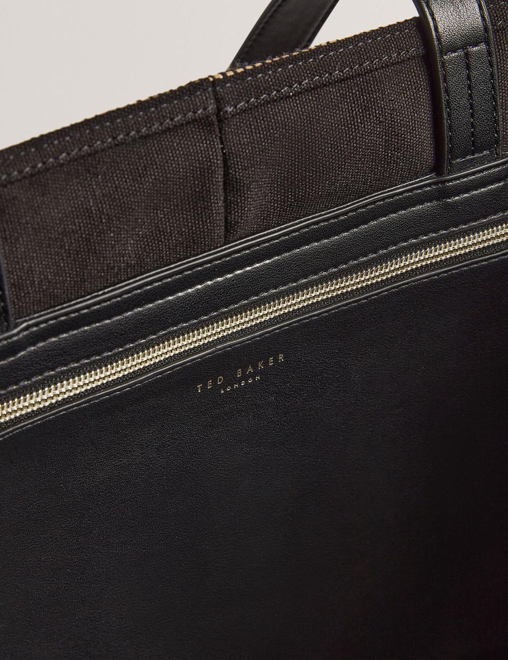 Black Ted Baker RAFIYA - Woven Colour Block Folding Shopper Women Shopper Bags | Canada  XZW-971824