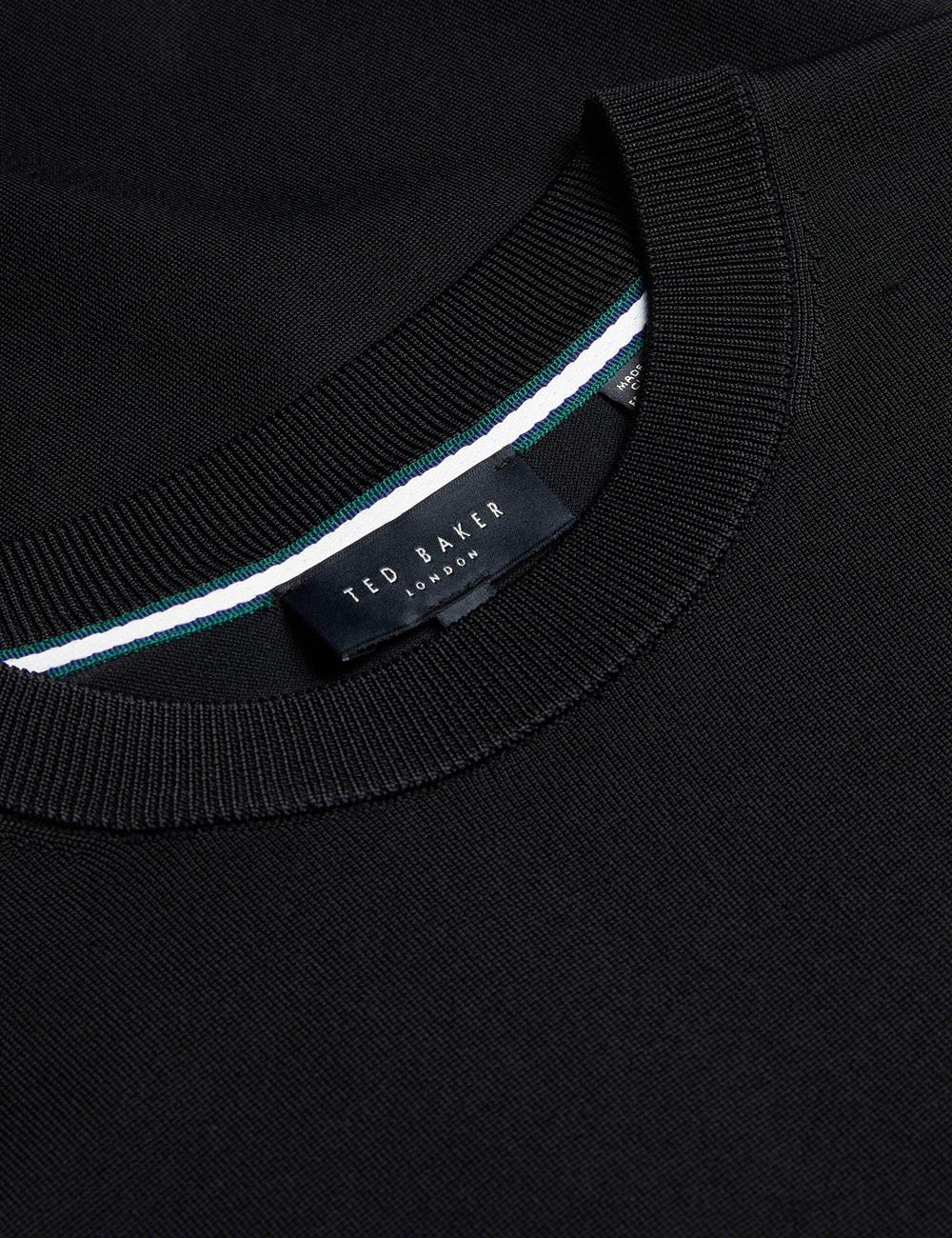 Black Ted Baker REYON - Rayon Crew Neck Short Sleeve Men T-Shirts | Canada  LXC-724013