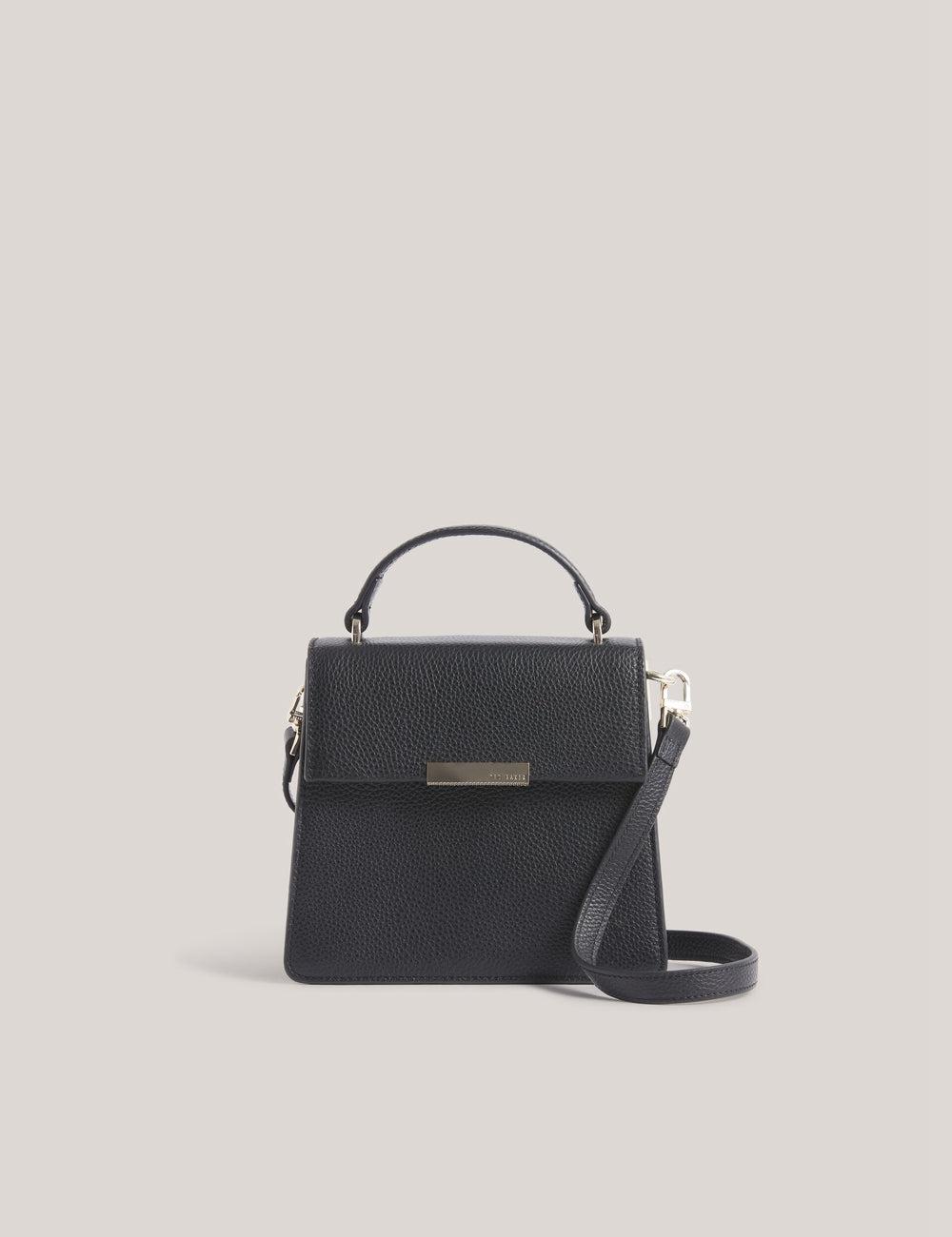 Black Ted Baker ROSELII - Small Top Handle Bar Detail Leather Women Crossbody Bags | Canada  PUD-285063
