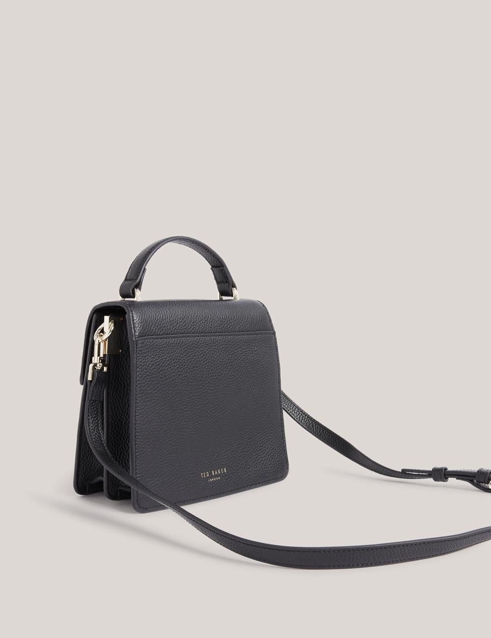 Black Ted Baker ROSELII - Small Top Handle Bar Detail Leather Women Crossbody Bags | Canada  PUD-285063