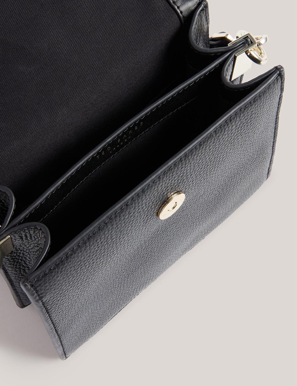 Black Ted Baker ROSELII - Small Top Handle Bar Detail Leather Women Crossbody Bags | Canada  PUD-285063