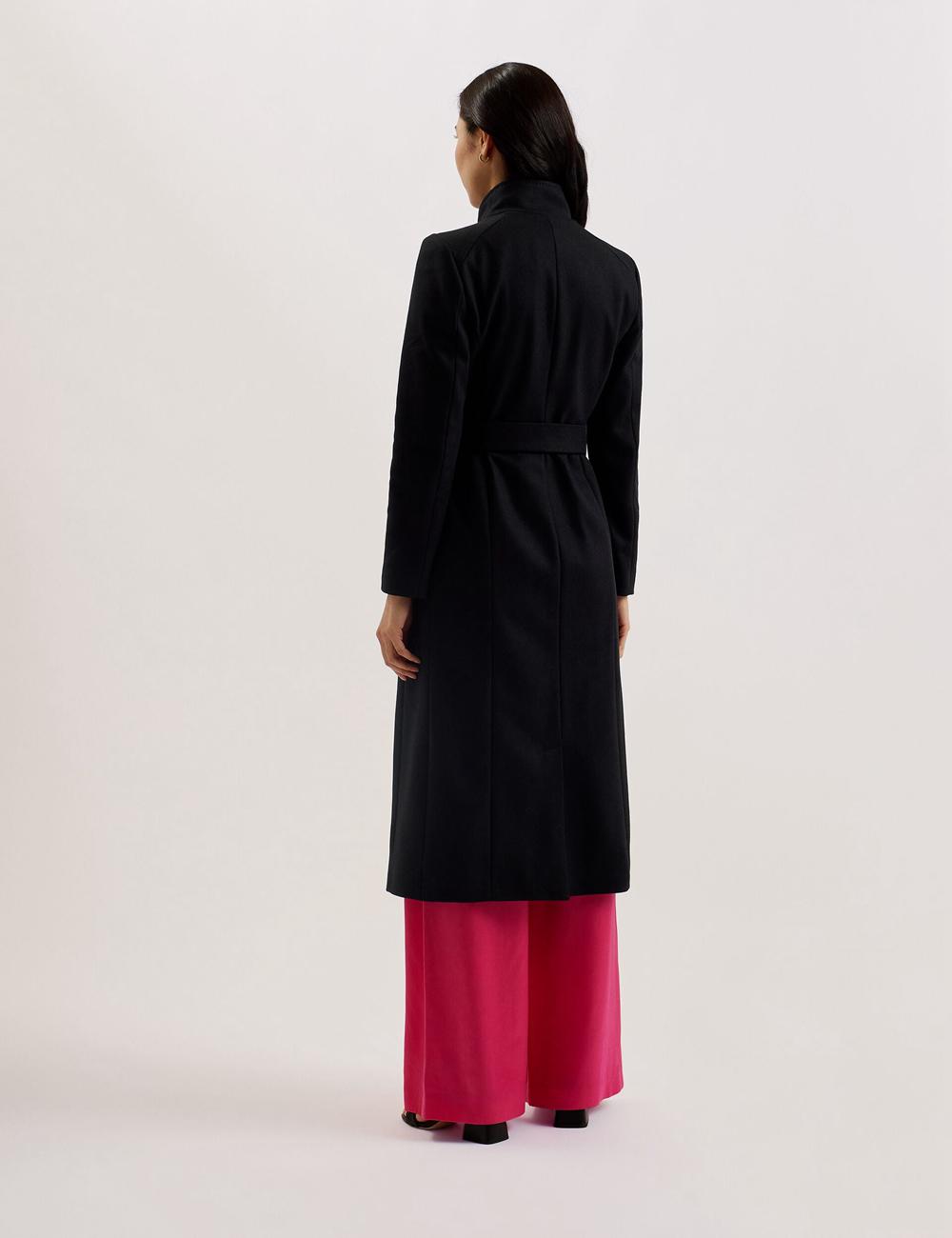 Black Ted Baker ROSELL Wool Women Wool Coats | Canada  IHQ-248907