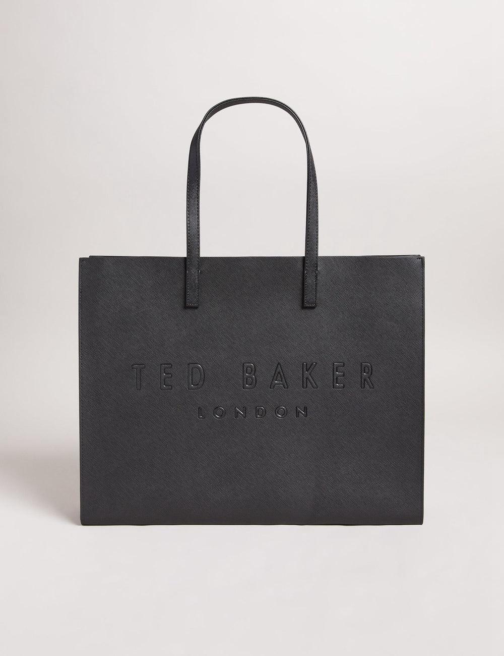 Black Ted Baker SUKICON - Textured Faux Leather Icon Women Tote Bags | Canada  EYA-214679