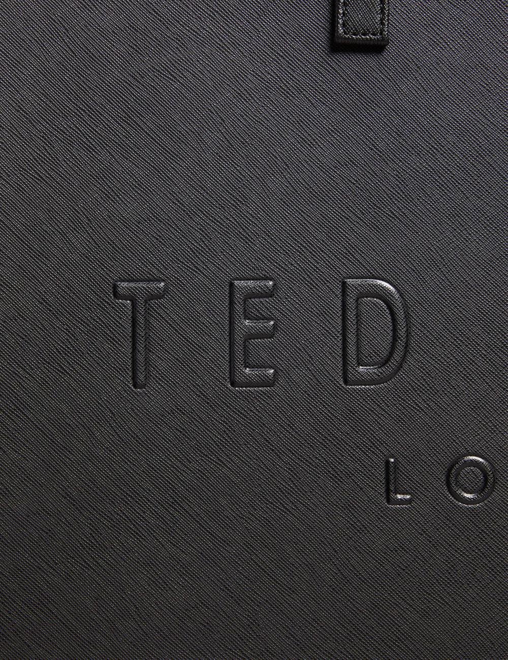 Black Ted Baker SUKICON - Textured Faux Leather Icon Women Tote Bags | Canada  EYA-214679