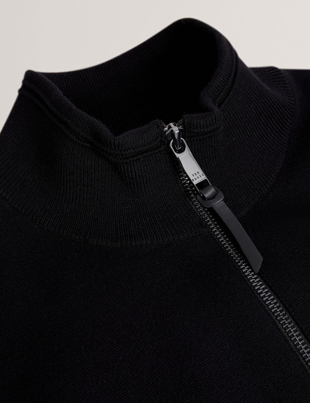 Black Ted Baker TERINCE - Zip-Through Funnel Neck Men Gillets | Canada  QVB-023419