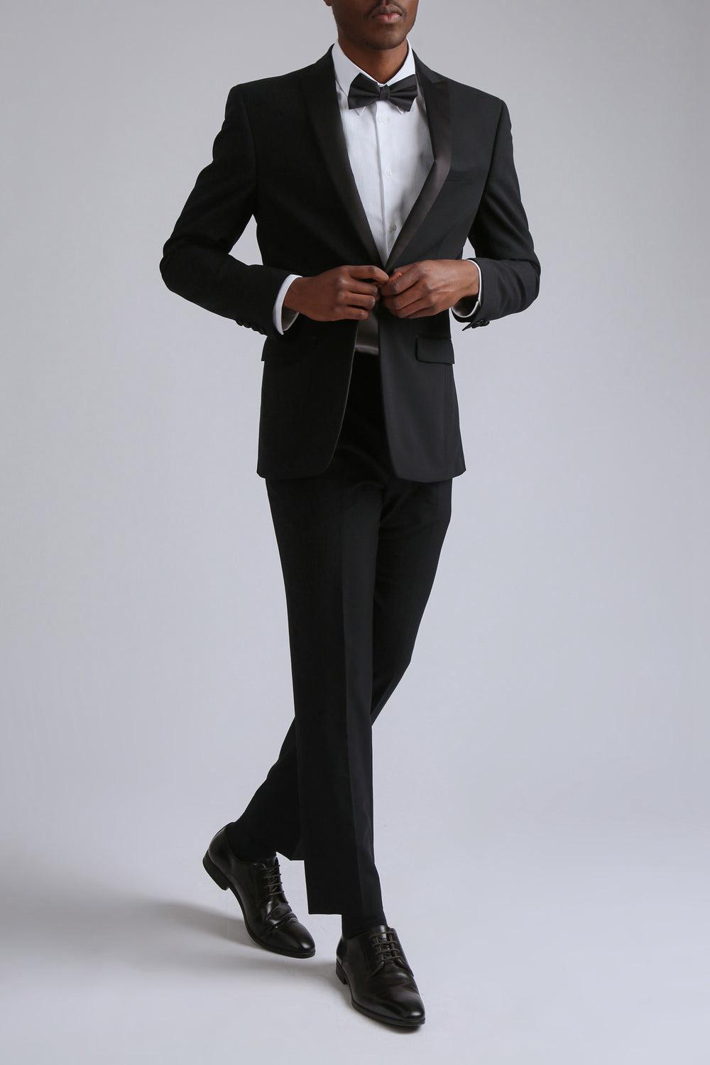 Black Ted Baker TUXEDO SLIM TS - Slim Fit Black Tuxedo Suit Men Trousers | Canada  DAG-390152