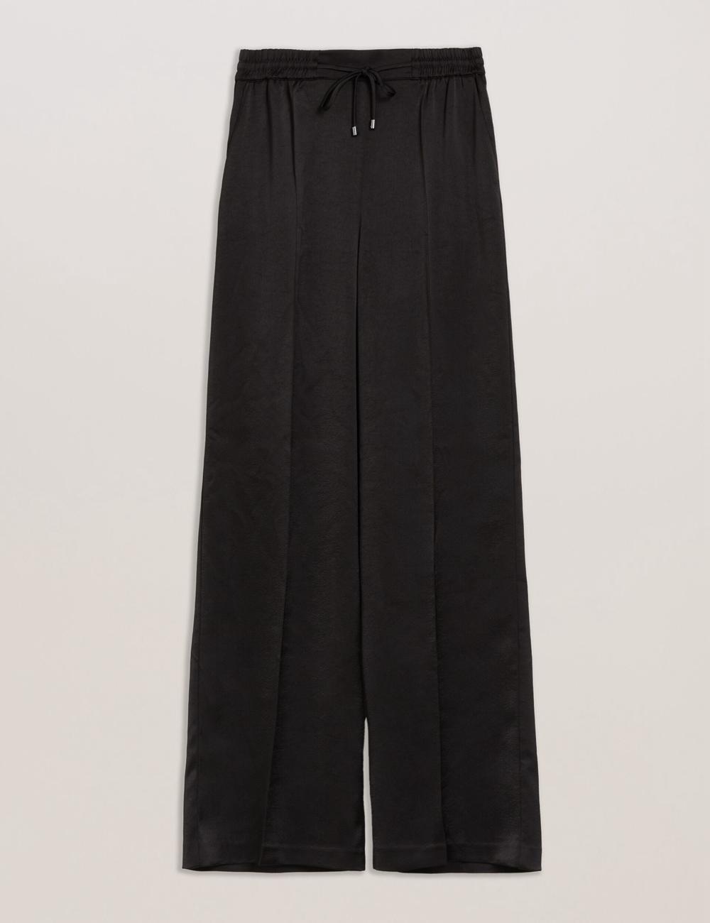 Black Ted Baker UMAIBO - Satin Wide Leg Drawstring Joggers Women Trousers | Canada  VZH-032957
