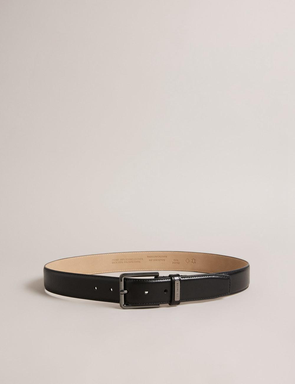Black Ted Baker WIZERD | Canada  Polished Leather With Logo Hardware Men Belts | Canada  SVU-412693