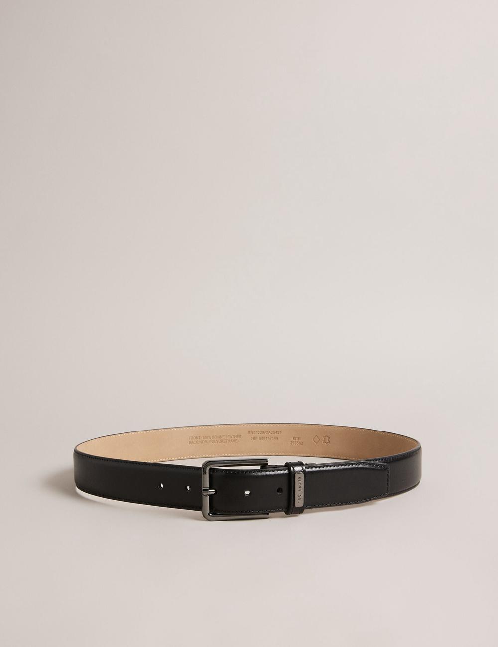Black Ted Baker WIZERD | Canada  Polished Leather With Logo Hardware Men Belts | Canada  SVU-412693