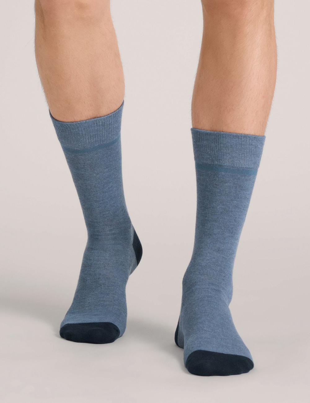 Blue Ted Baker 6 Pack Cotton Rich Mixed Crew Men Socks | Canada  RKY-842359