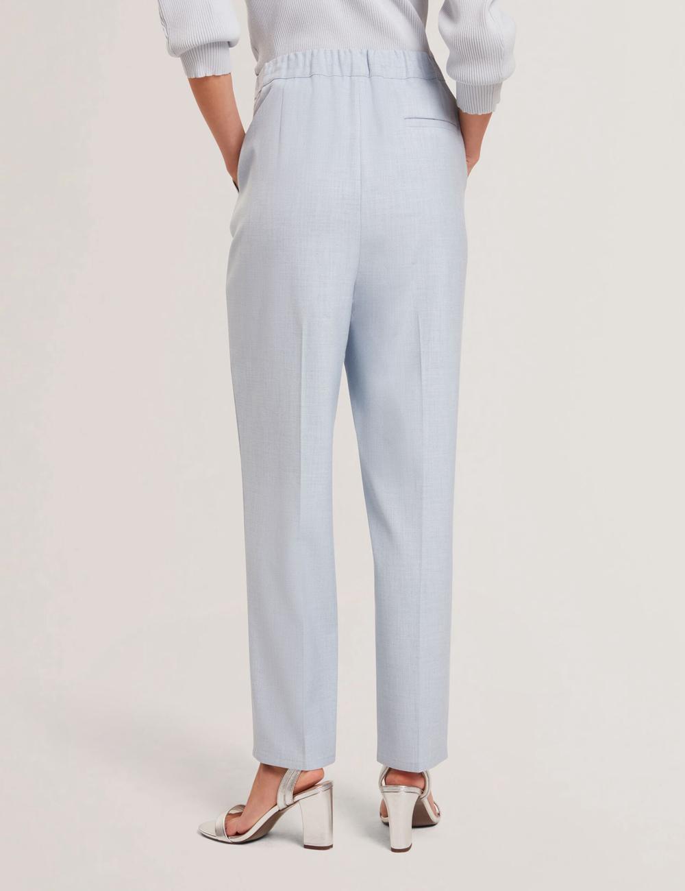 Blue Ted Baker BALLIA - Elasticated Waist Tailored Tapered Women Trousers | Canada  CQS-509316