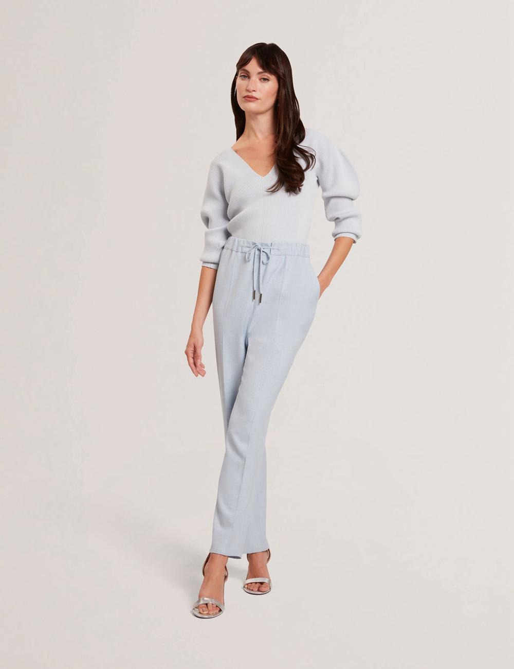 Blue Ted Baker BALLIA - Elasticated Waist Tailored Tapered Women Trousers | Canada  CQS-509316